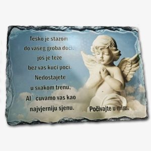 FOTO KAMEN Svi Sveti uspomena spomen ploča sa tekstom "Teško je stazom..."
