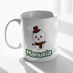 Božična Personalizirana ŠALICA Snjegović Beba