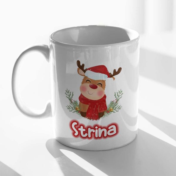 Božična Personalizirana ŠALICA Veseli Sob Sa Kapom