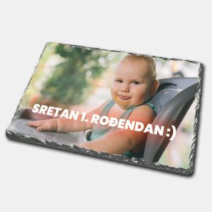 Personalizirani foto kamen sa fotografijom i tekstom
