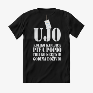 Personalizirana MAJICA Koliko kapljica piva popio toliko sretnih godina doživio