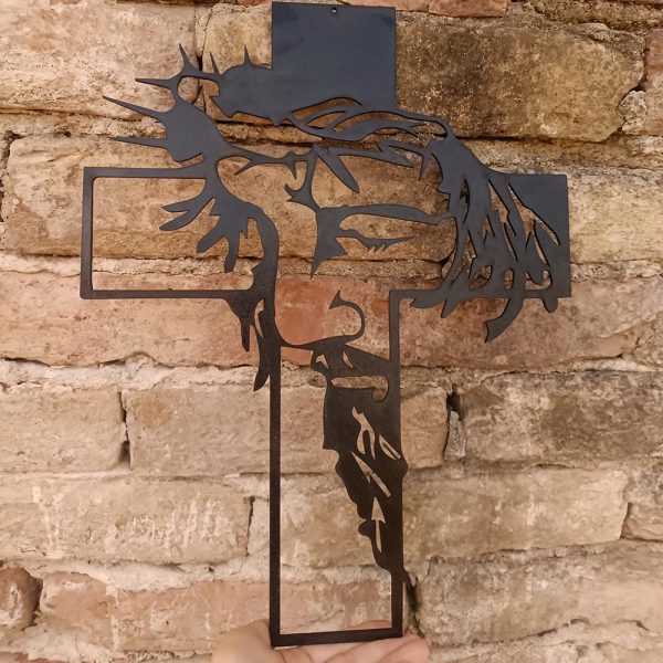 Drveni križ ISUS S TRNOVOM KRUNOM - Slika 2